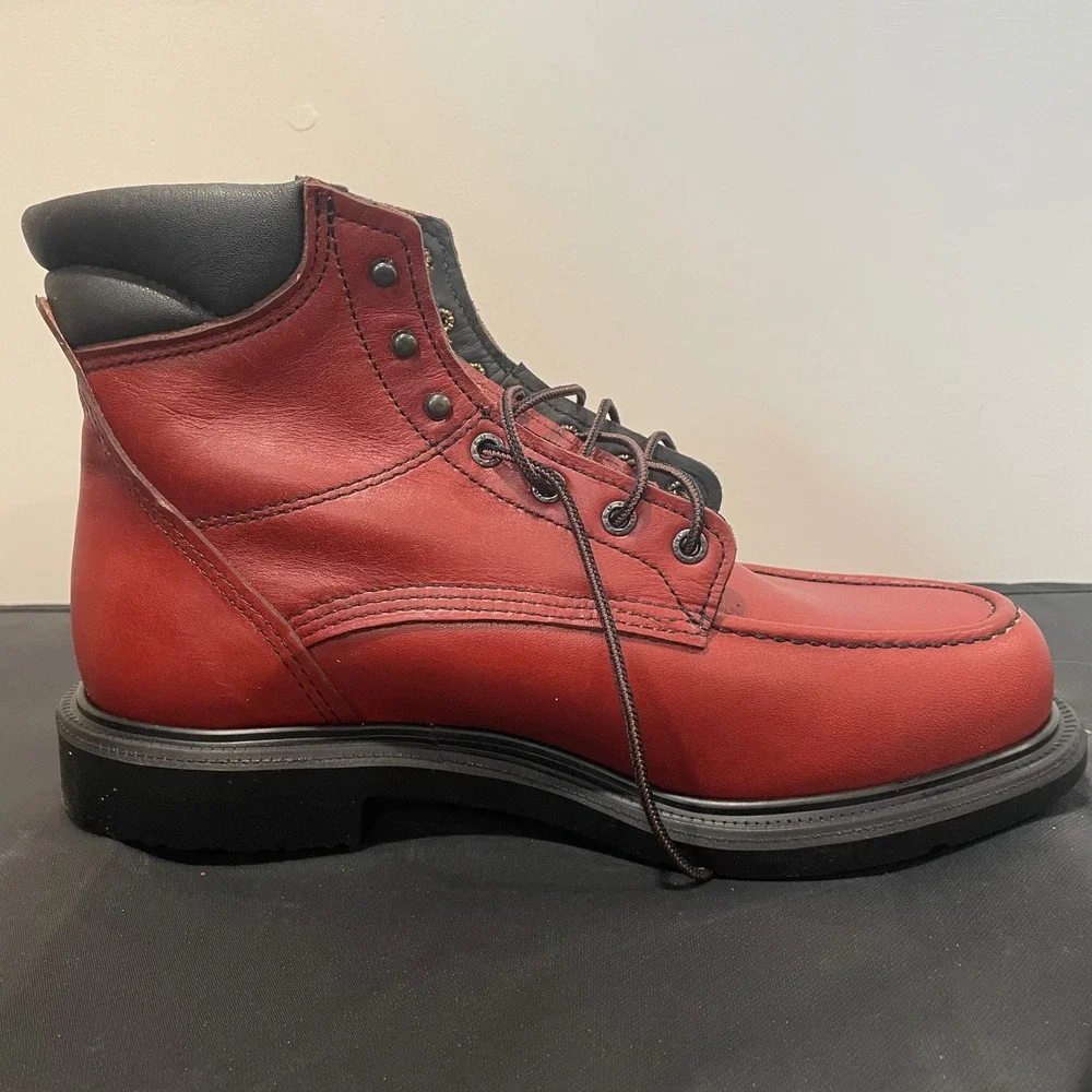 Red Wing Mens 6 Inch SuperSole Soft Toe Work Boots EH USA Made Red Brown 10 D